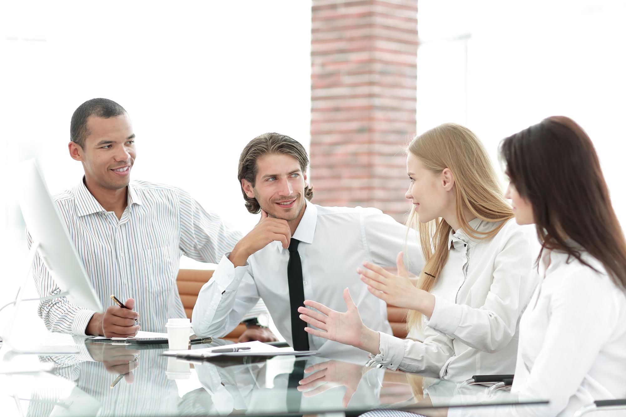 consultation meeting in elegant office